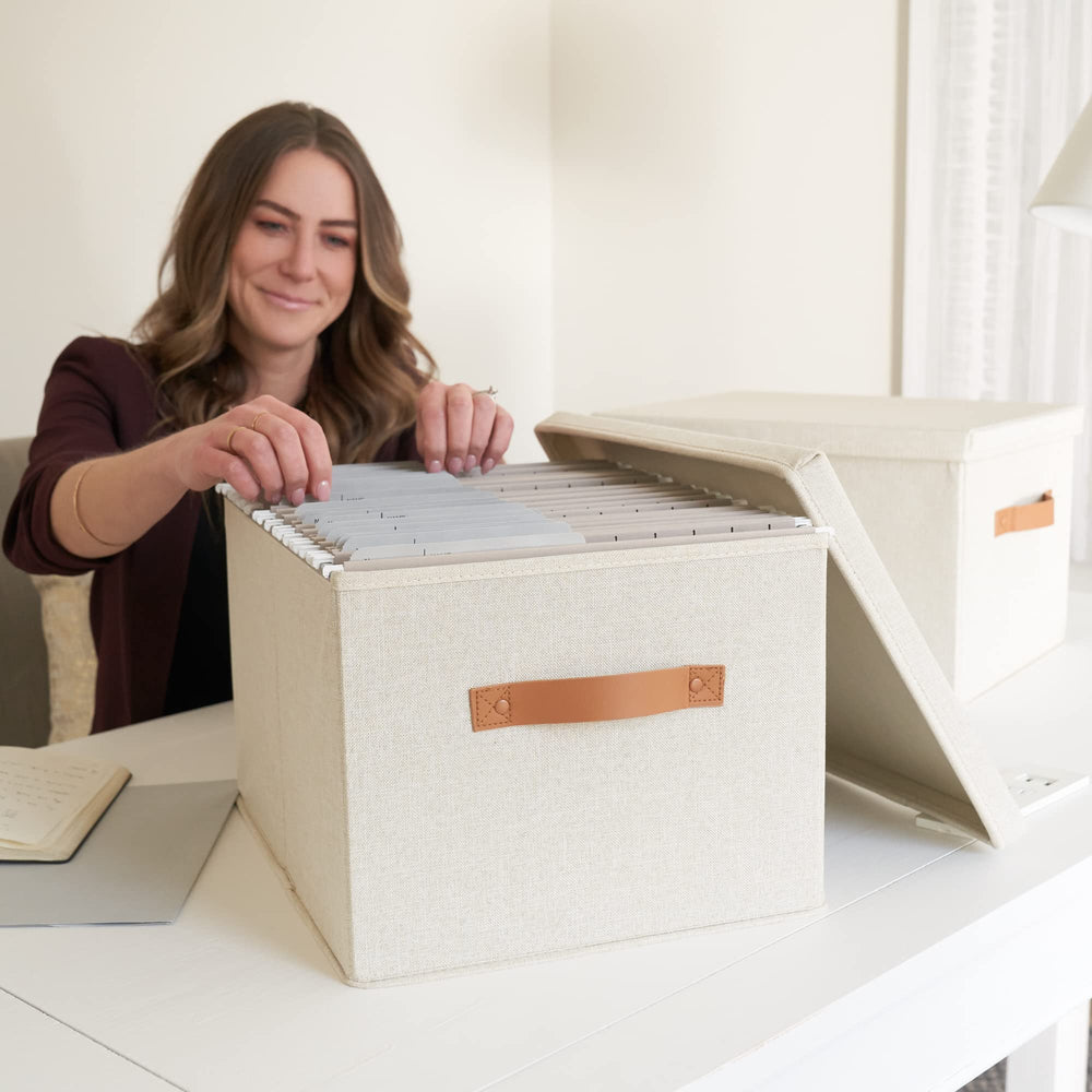 ZICOTO collapsed flat boxes showing space-saving storage benefit