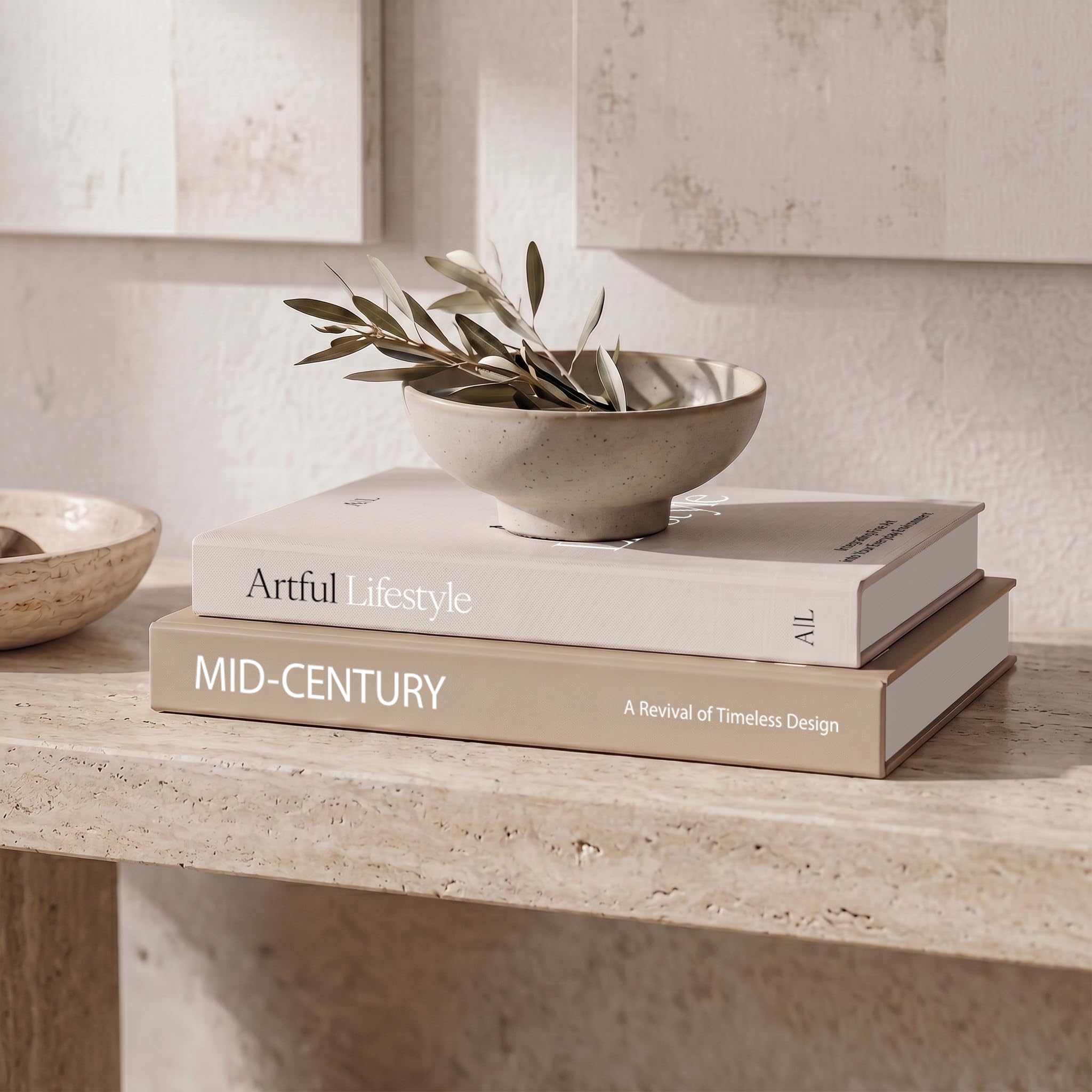 ZICOTO front view of both decorative book boxes showing complementary colors and benefit of instant style