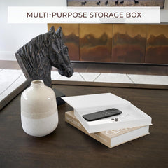 ZICOTO open hollow book box displaying hidden storage for organizing small items