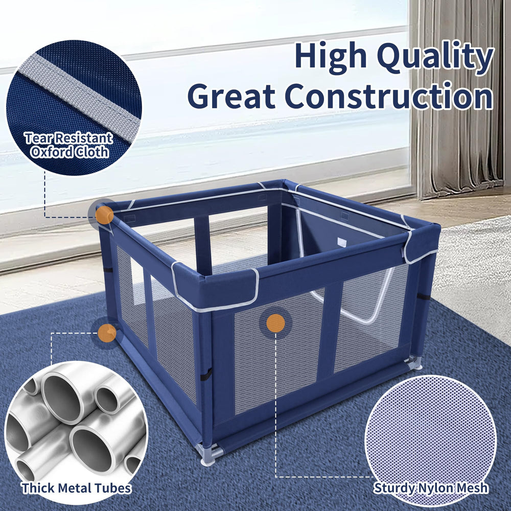 Zikopomi playpen with bowls illustrating interior capacity and scale