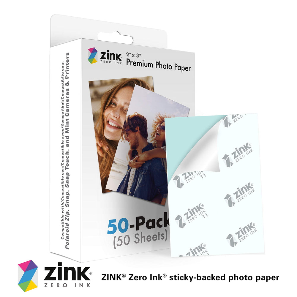 Zink close-up of print surface showing vivid colors and smudge resistance