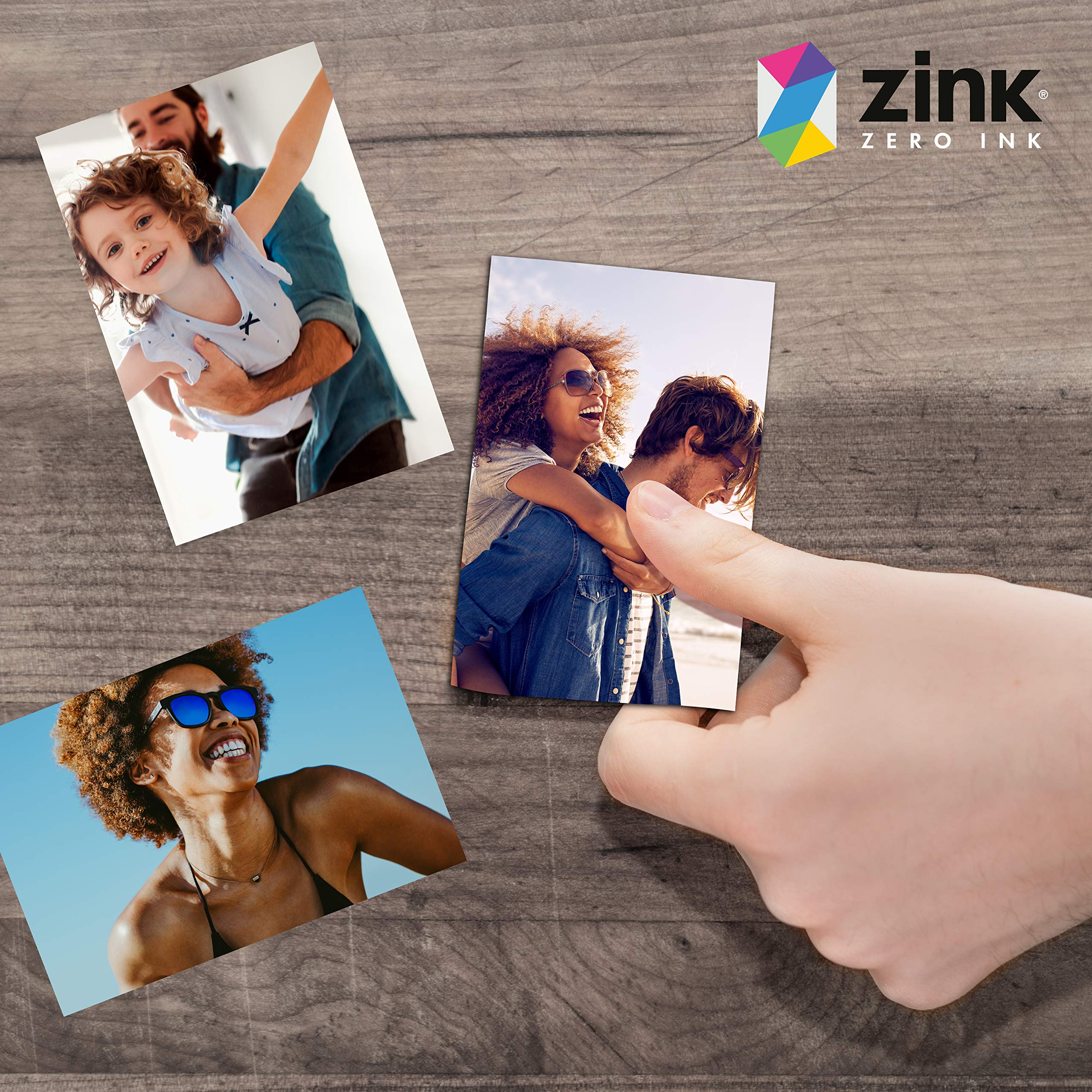 Zink print emerging from Polaroid Snap illustrating instant printing convenience