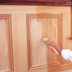 Close-up of sanded surface with Zinsser showing smooth, ready-to-finish texture