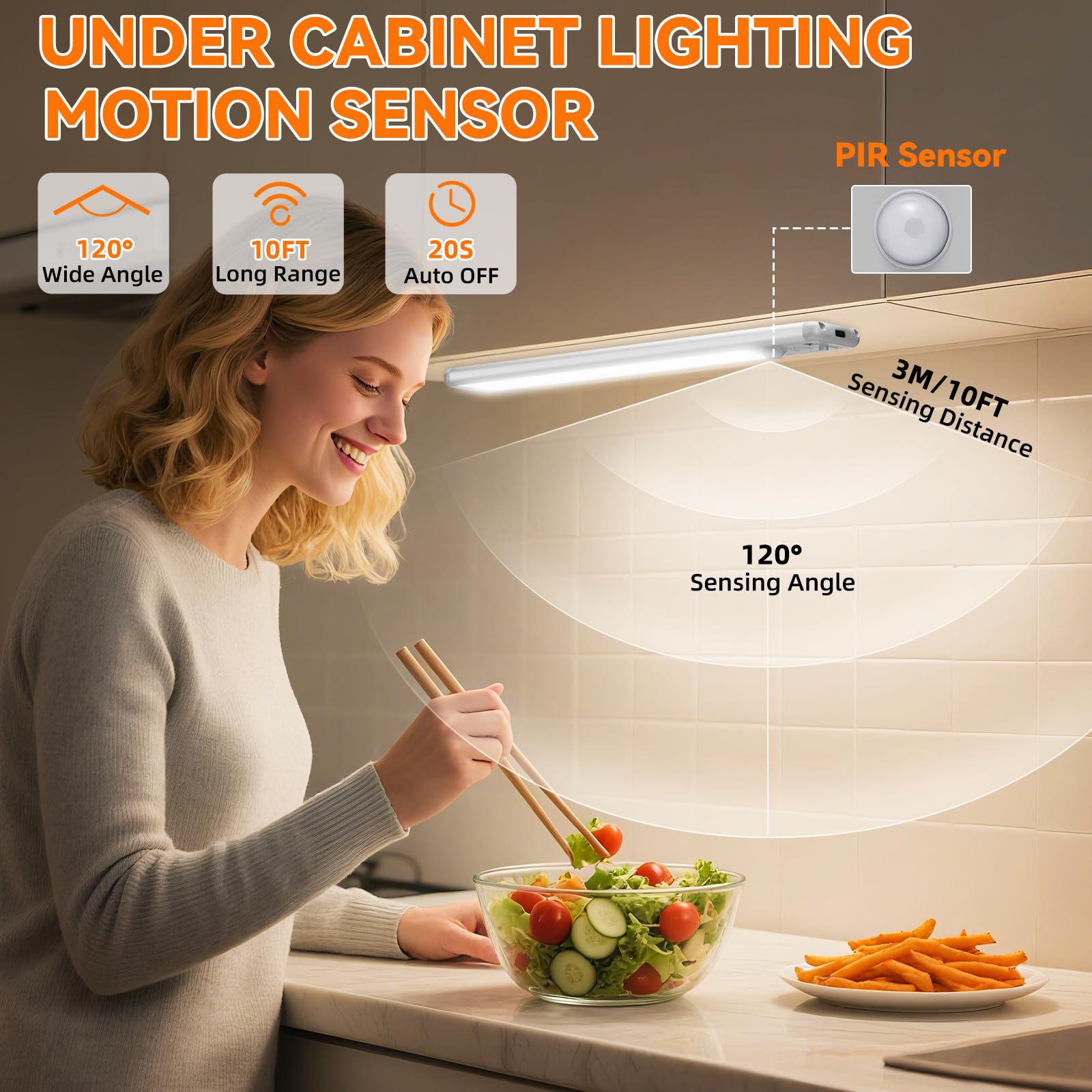 ZioeYiue close-up of motion sensor highlighting quick activation benefit