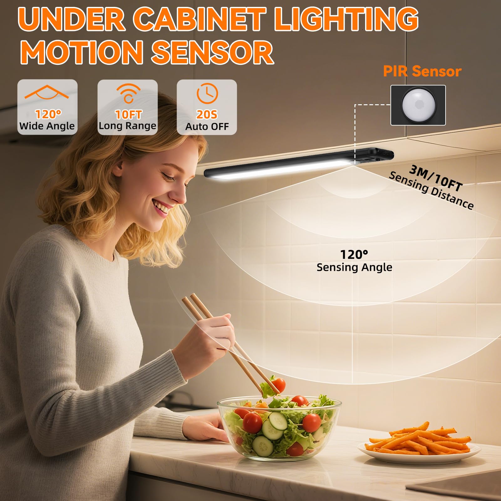 ZioeYiue close-up of motion sensor and control buttons for easy operation