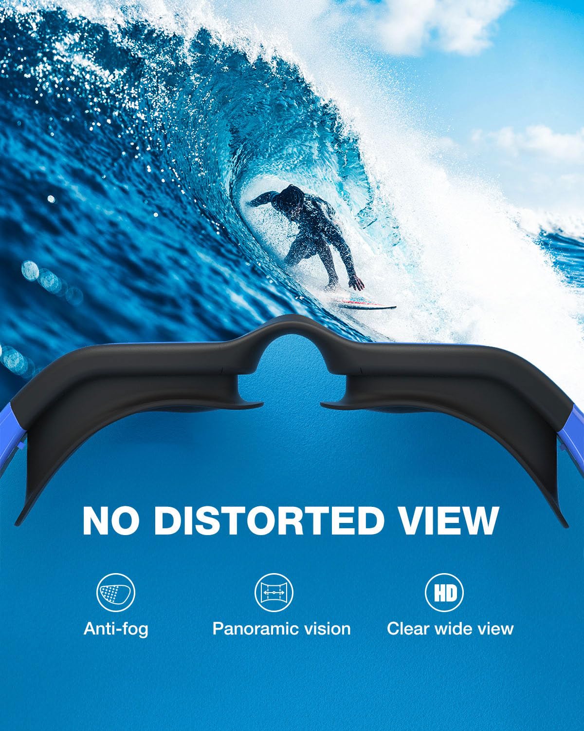 ZIONOR ergonomic TPR nose bridge close-up providing comfortable fit advantage