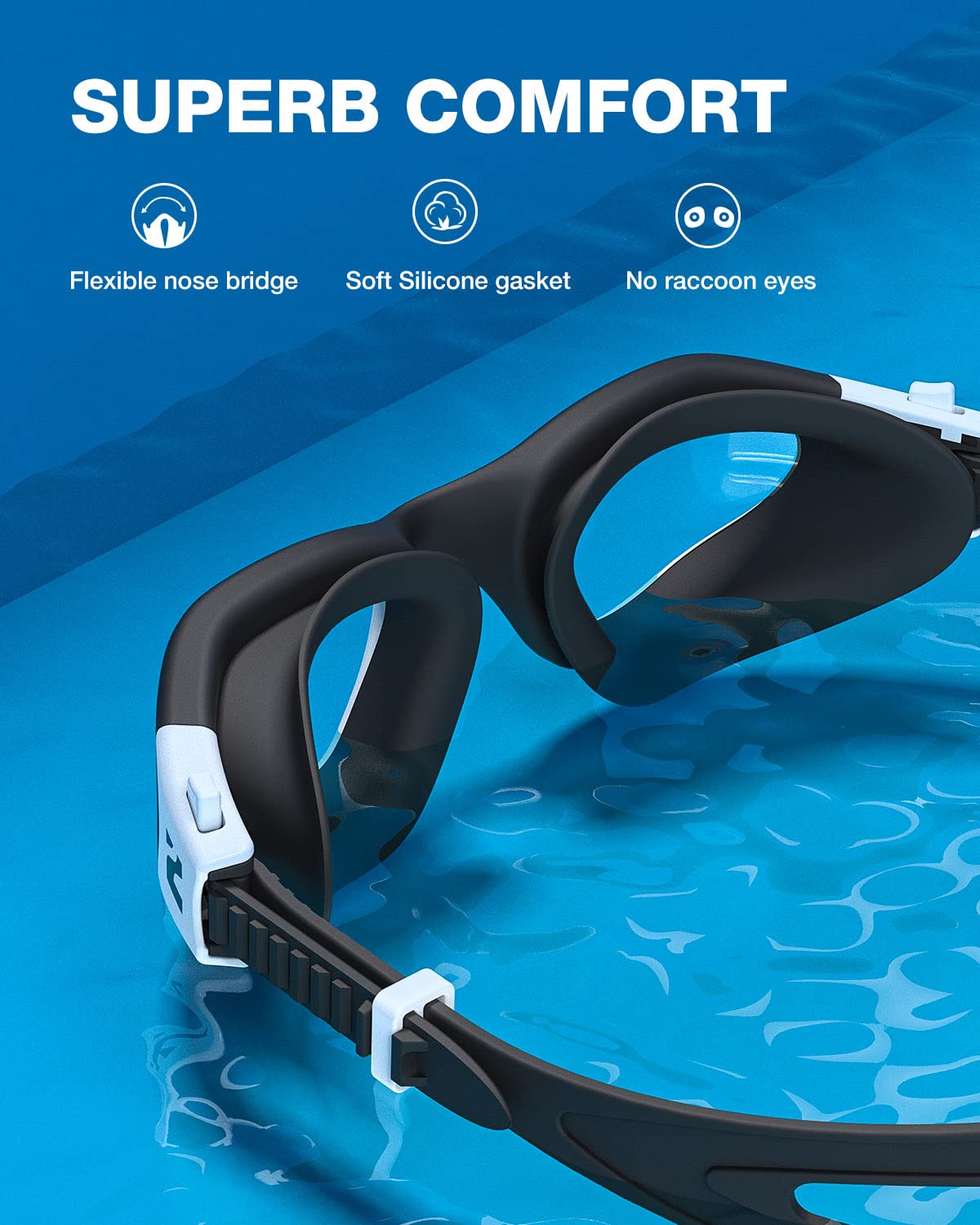 ZIONOR G1 SE side profile with split adjustable straps for stable fit benefit: secure hold