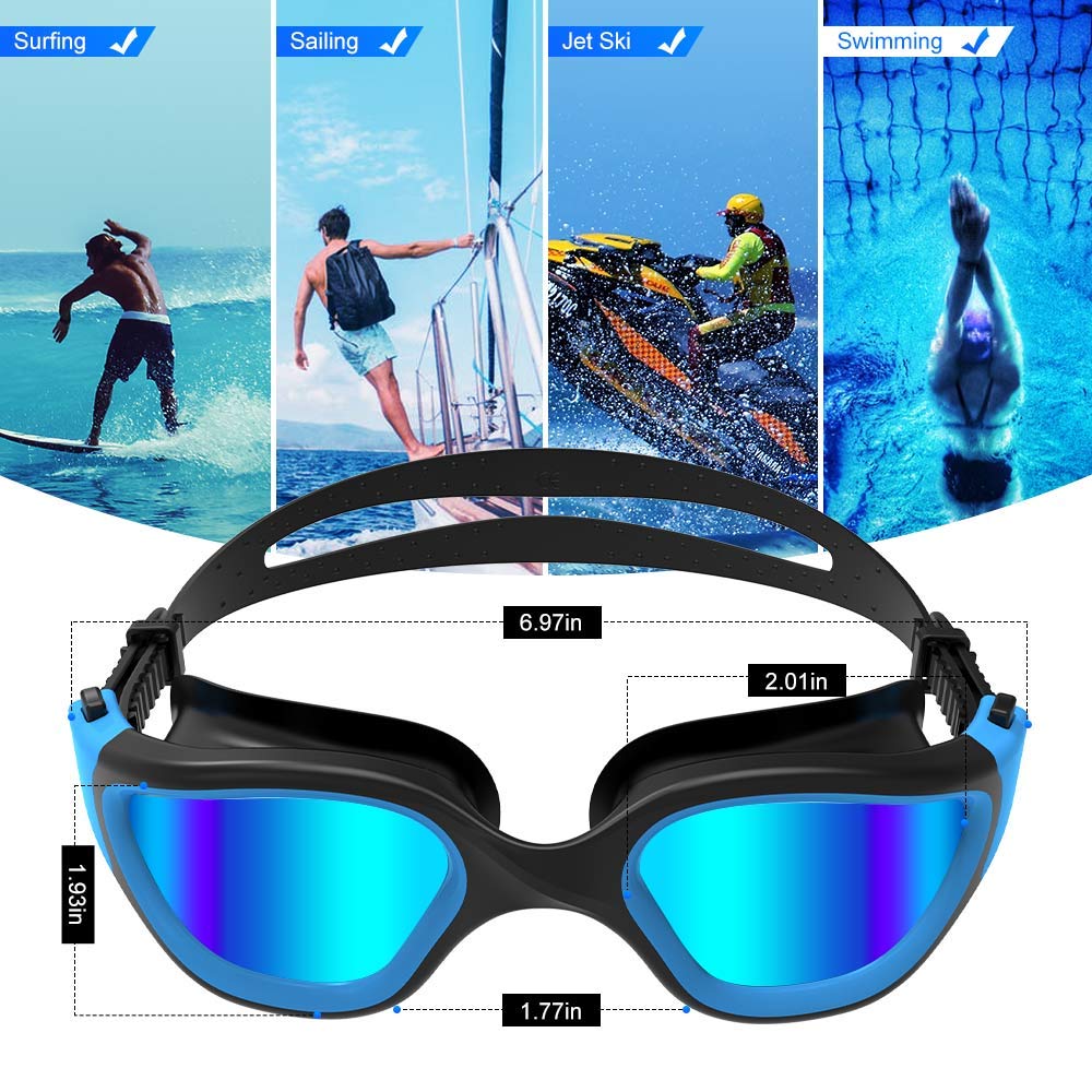 ZIONOR goggles in hand for scale to show compact travel-friendly size