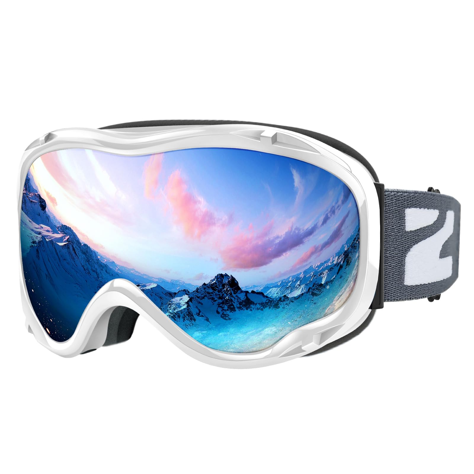 ZIONOR Lagopus front view showing white frame and wide vision benefit