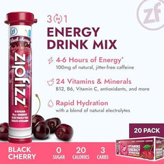 Close-up of Zipfizz powder texture showing natural ingredients benefit