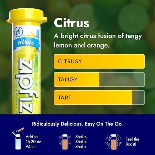 Zipfizz nutrition label detail showing vitamins and electrolytes