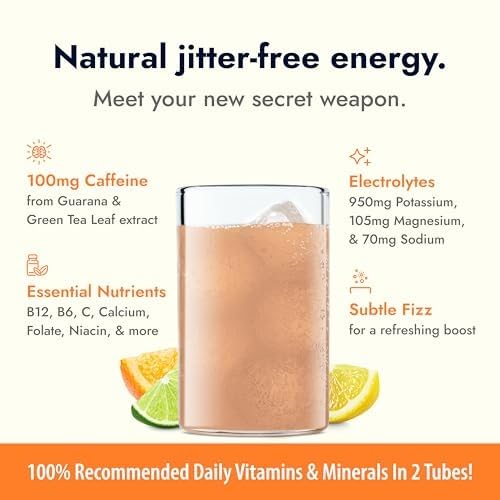 Zipfizz tube beside measuring cup showing single-serve scale