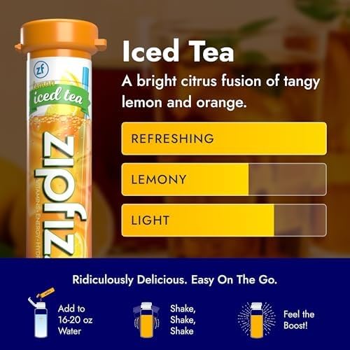 Zipfizz nutritional label detail showing vitamins and electrolytes, brand ingredient transparency