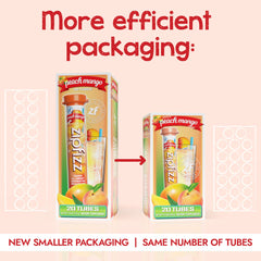 Zipfizz being mixed in water to show quick hydration and flavor