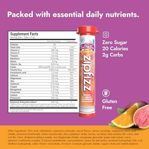 Zipfizz Orange Cream single tube close-up, clear view of packet design and portability