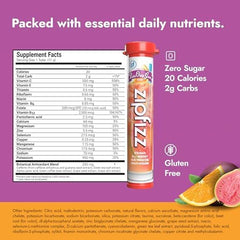 Zipfizz Orange Cream single tube close-up, clear view of packet design and portability