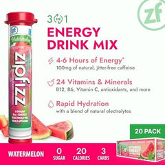 Zipfizz watermelon mixed drink in bottle illustrating fizzy hydration and on-the-go energy