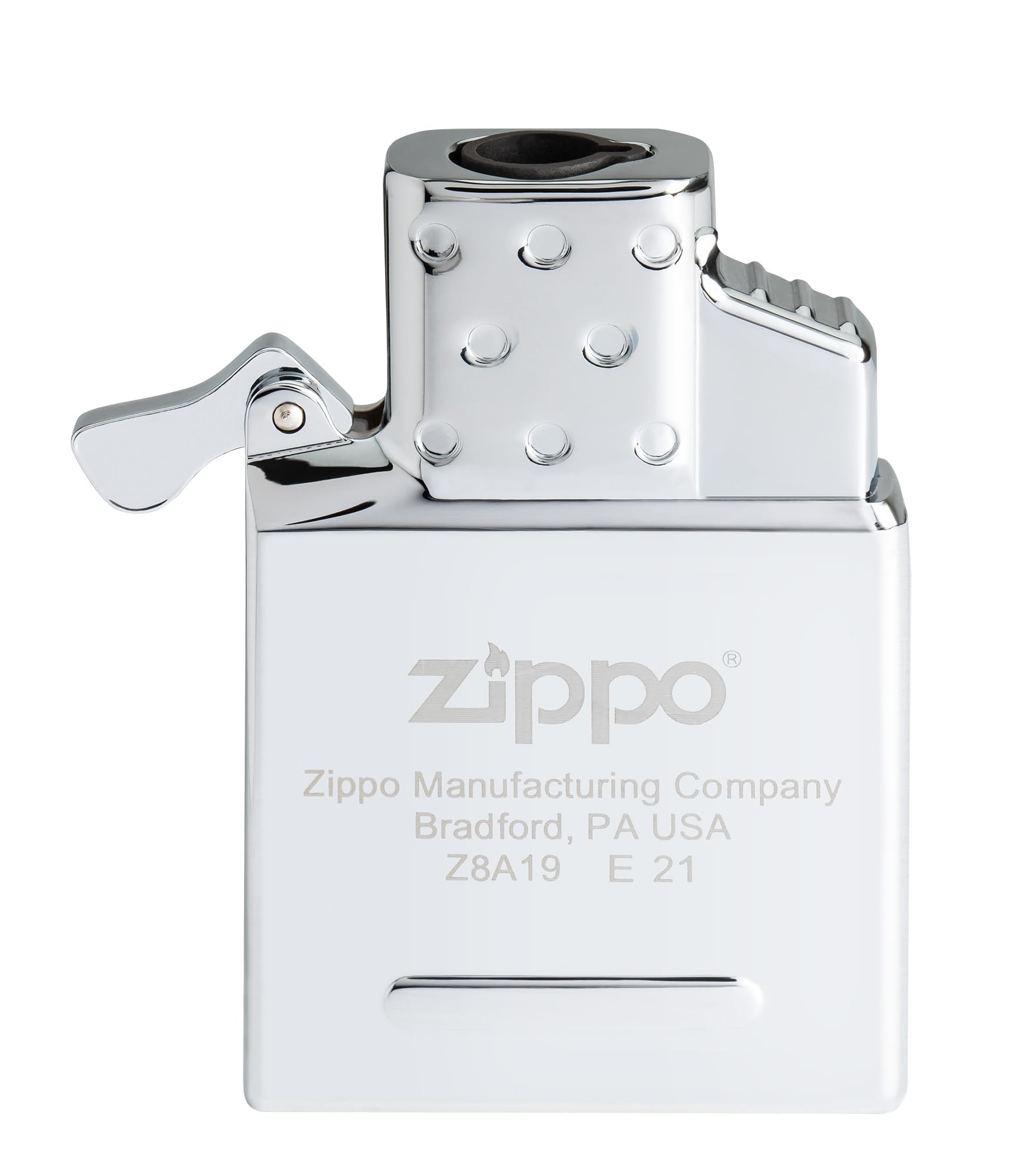 Zippo single torch flame closeup displaying blue torch flame for precision