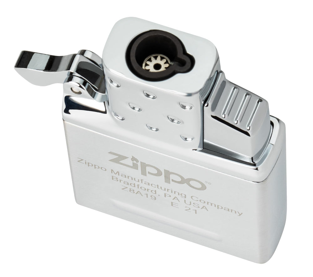 Zippo single torch front view showing insert shape and fit benefit
