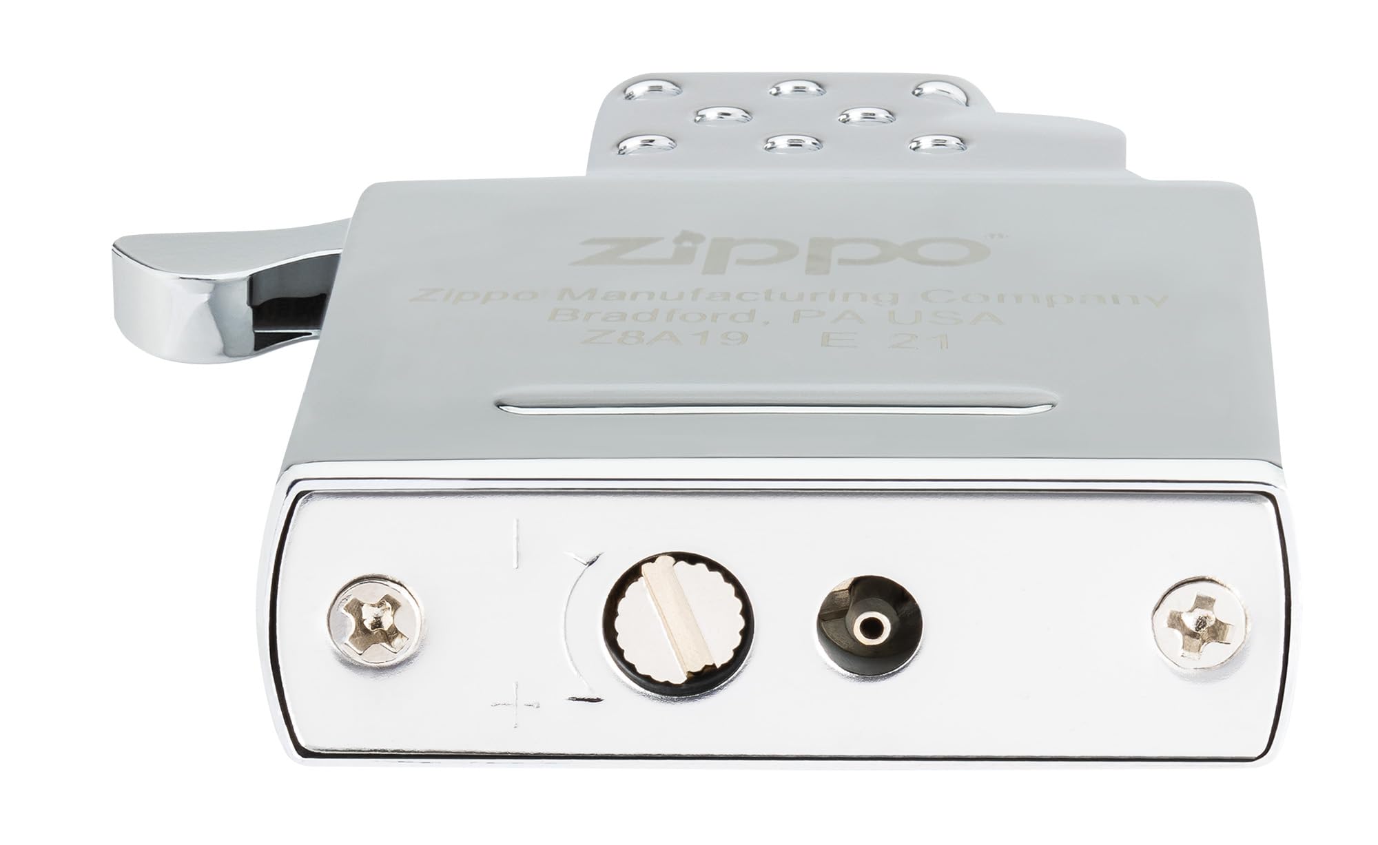 Zippo single torch insert installed in classic case showing easy conversion benefit
