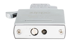 Zippo single torch insert installed in classic case showing easy conversion benefit