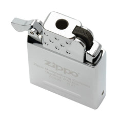 Zippo yellow flame insert front view showing durable metal finish and easy installation benefit
