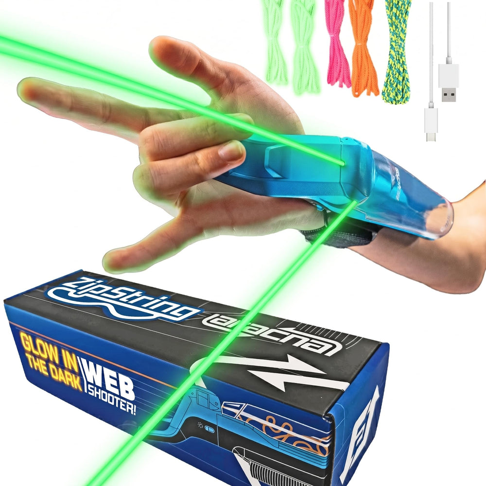ZipString Aracna front view showing launcher and ergonomic grip for comfortable play