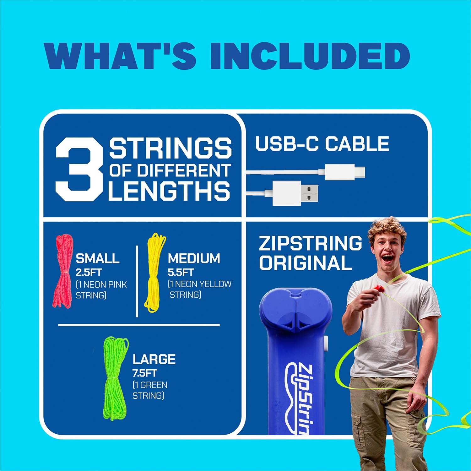 ZipString Bold Blue group playing outdoors showing social engagement and entertainment
