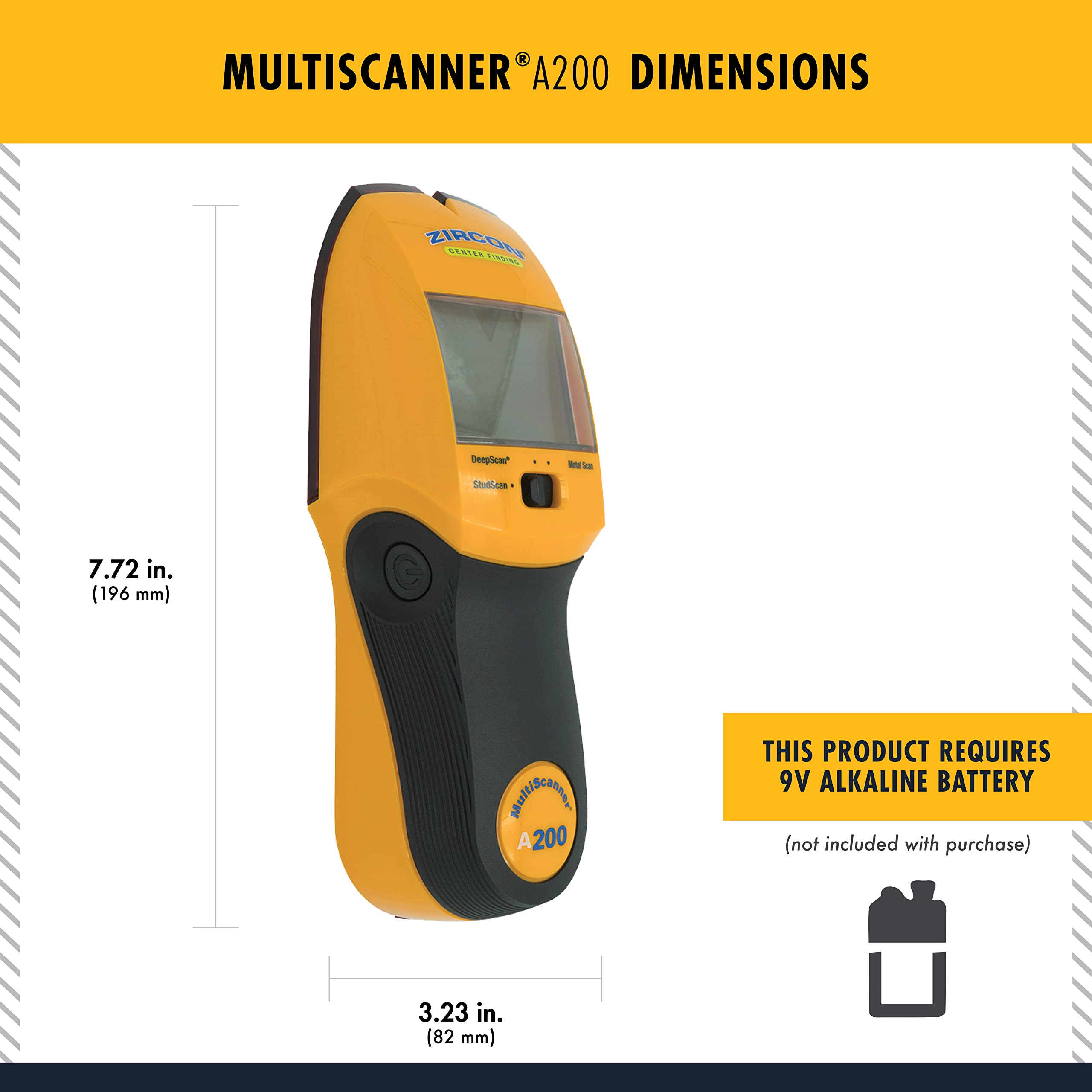 Zircon A200 held in hand showing compact size and ergonomic benefit