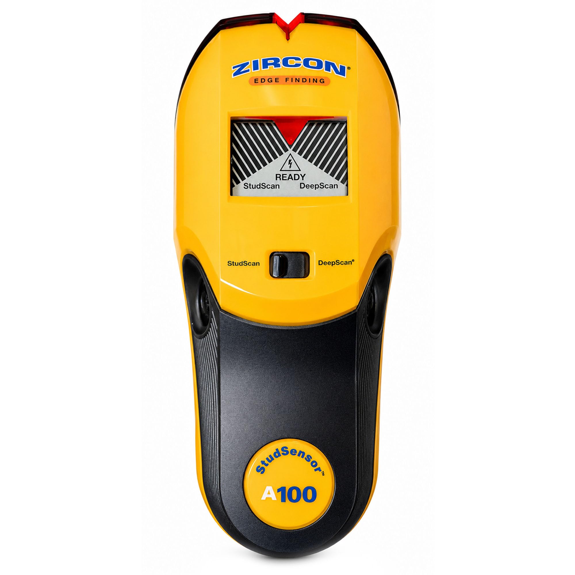 Zircon StudSensor A100 front view showing controls and form for easy handling