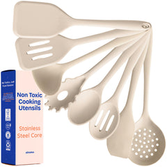 Ziruma beige utensil set front view showing complete plastic-free packaging and benefits