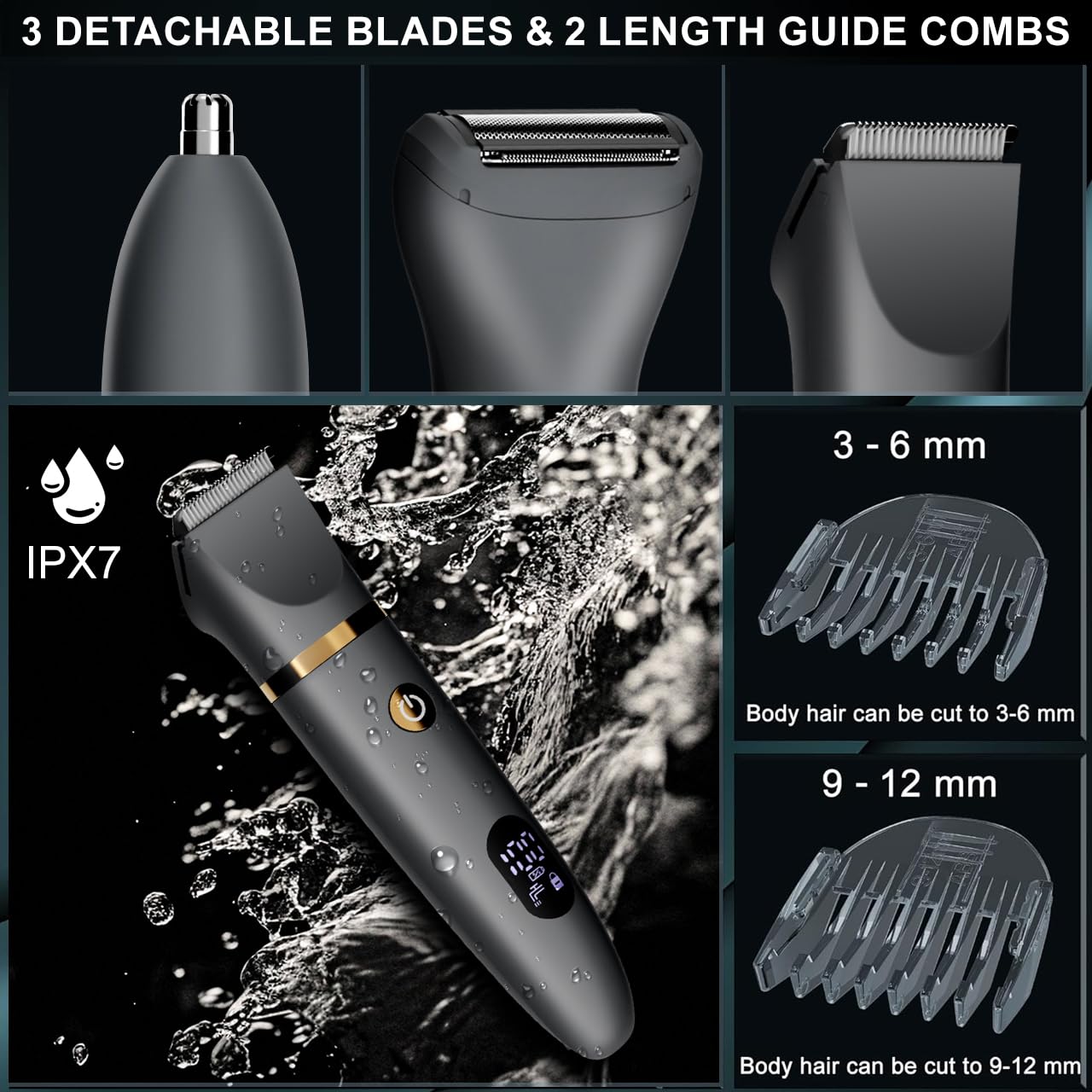 Zivelier groomer in shower demonstrating waterproof cleaning benefit