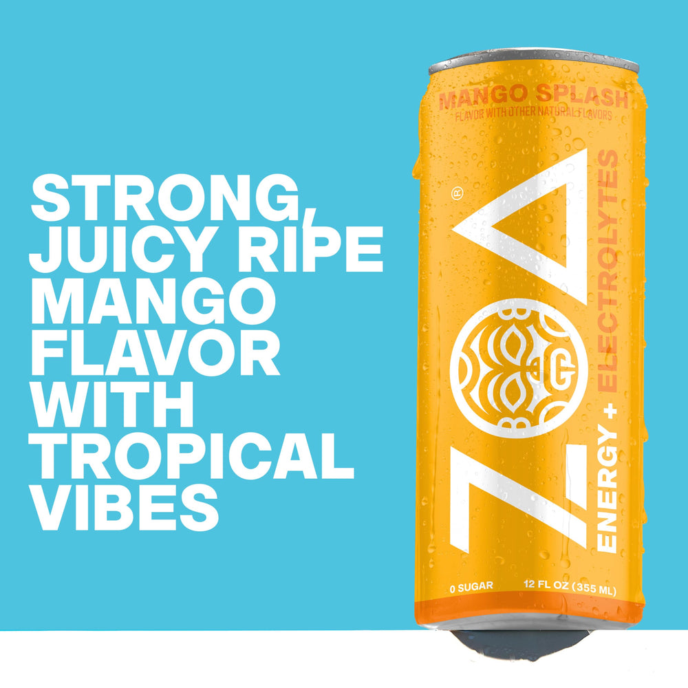 ZOA texture close-up showing creamy mango finish and smooth mouthfeel
