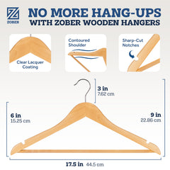 ZOBER chrome 360-degree hook detail for easy hanging and swivel benefit