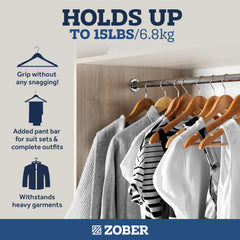 ZOBER grooved pant bar gripping trousers to prevent slipping and creasing