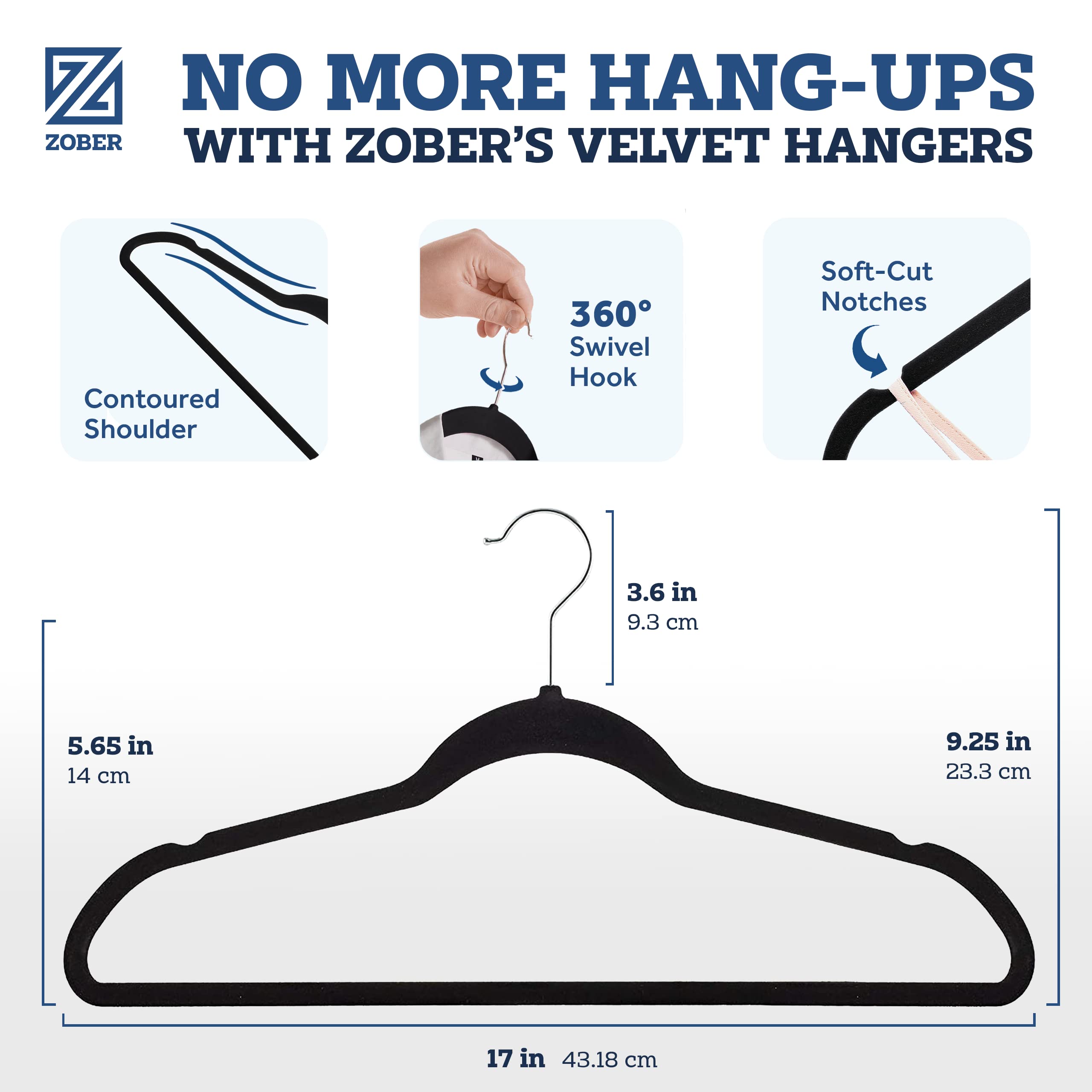 ZOBER notched shoulder detail securing straps and preventing slippage
