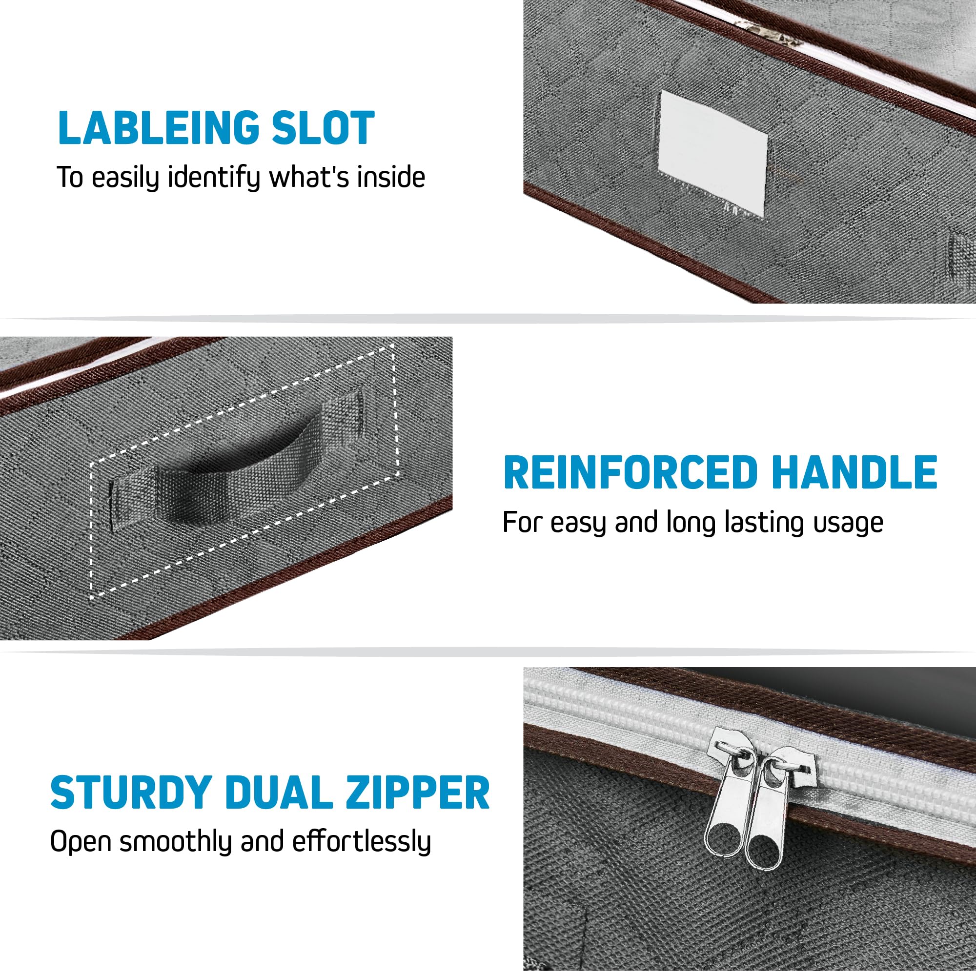 ZOBER reinforced handle close-up demonstrating easy sliding benefit