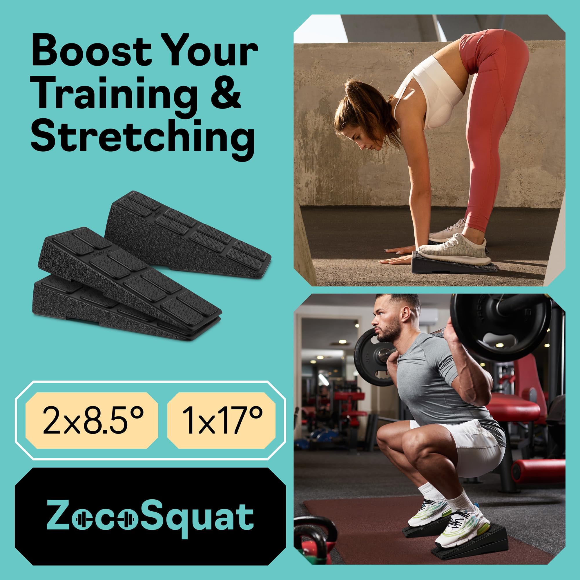 ZocoSquat silicone grip base close-up improving traction and safety
