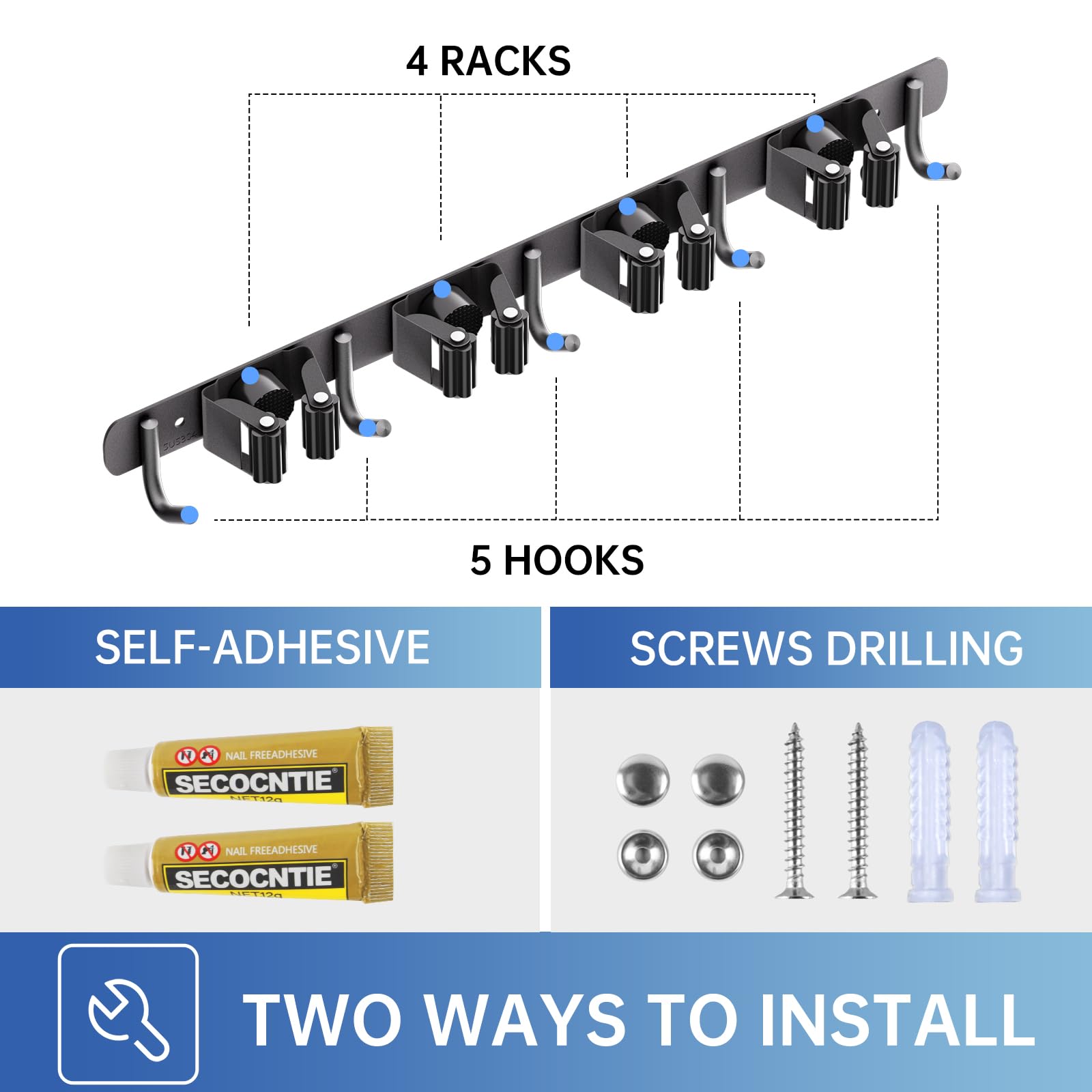 ZONGOOL next to tools to show scale and capacity for multiple household items