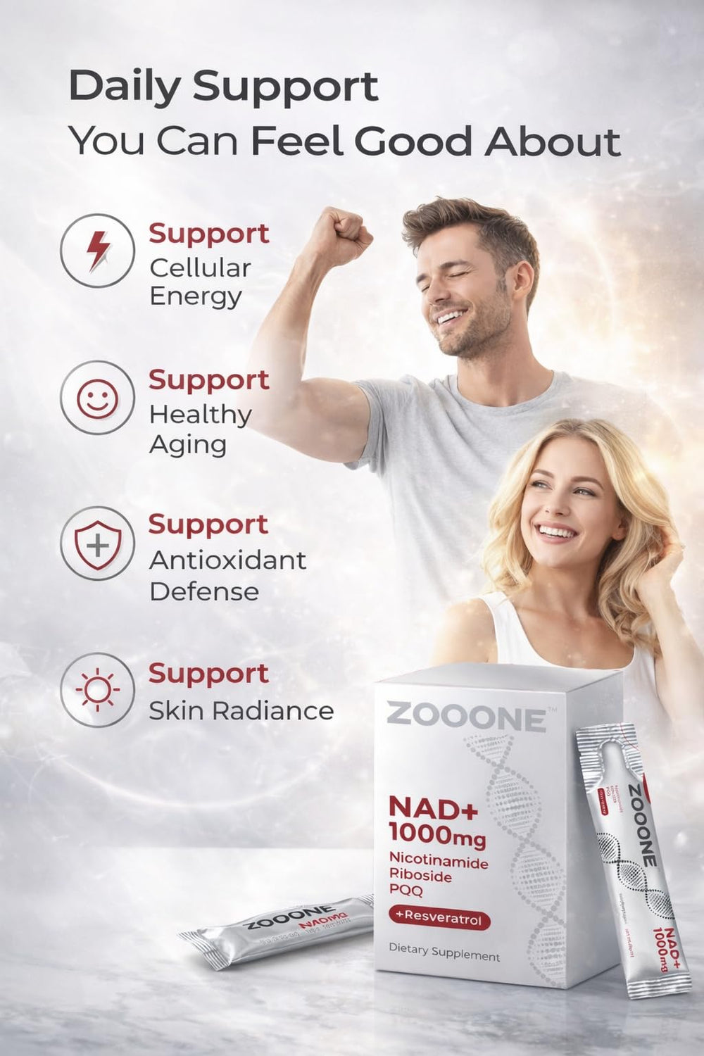 zooone lifestyle morning routine with vial, supporting daily energy and convenience