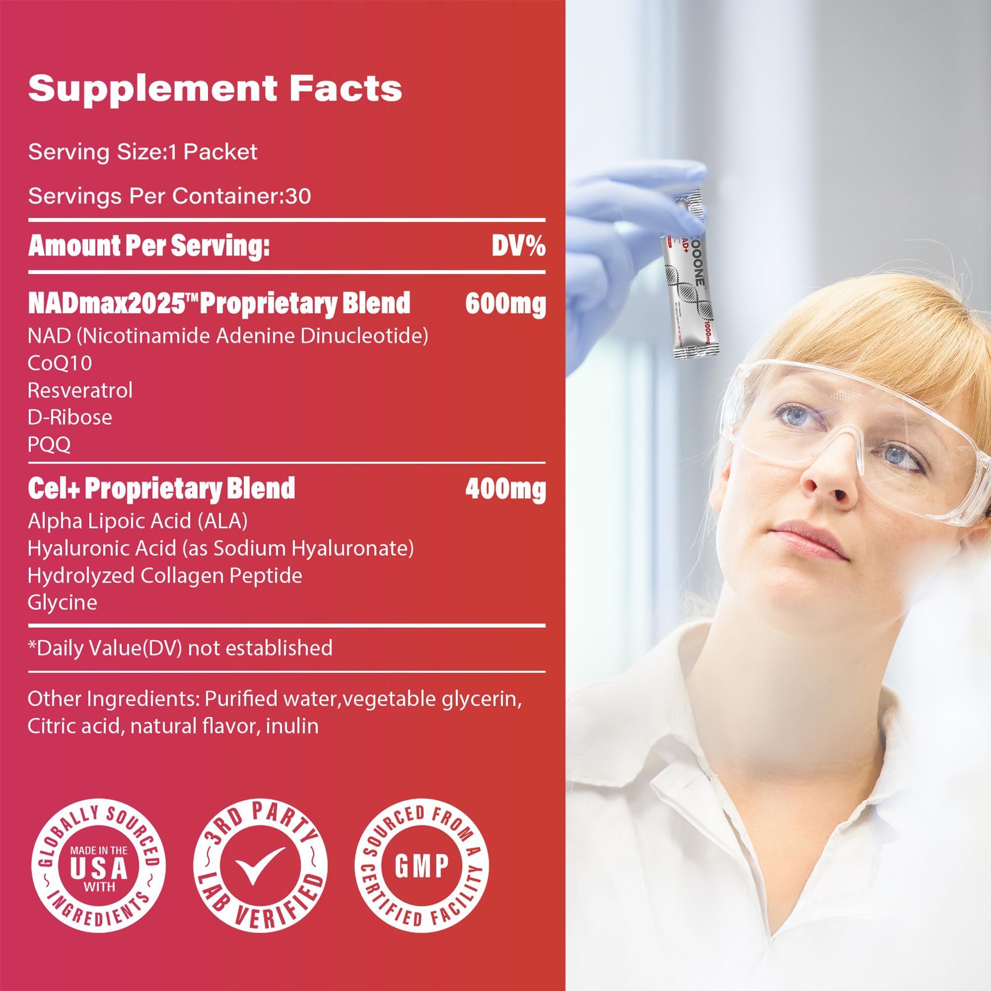 zooone liquid texture closeup in vial, showing smooth consistency for fast absorption