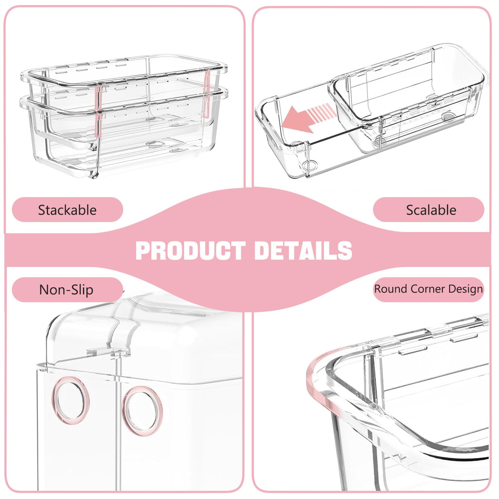 Zquilabon small square bin holding jewelry showing secure small-item sorting benefit