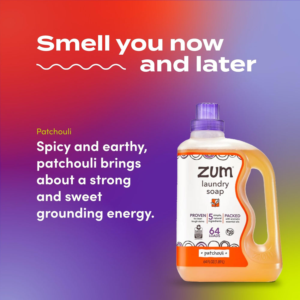 Zum patchouli close-up of low-sudsing texture highlighting effective cleaning foam