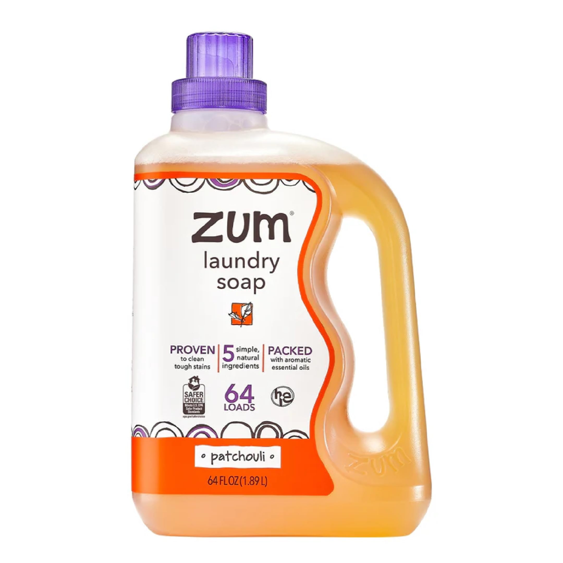 Zum patchouli front label showing product name and volume for clear identification