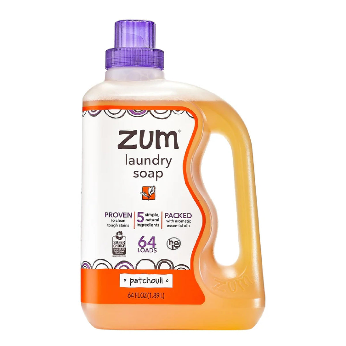 Zum patchouli front label showing product name and volume for clear identification