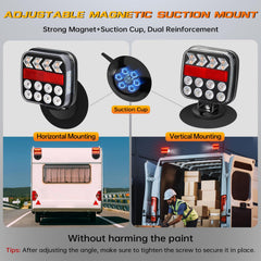 ZUNAICE transmitter with 4-pin and 7-pin plugs for universal trailer compatibility benefit