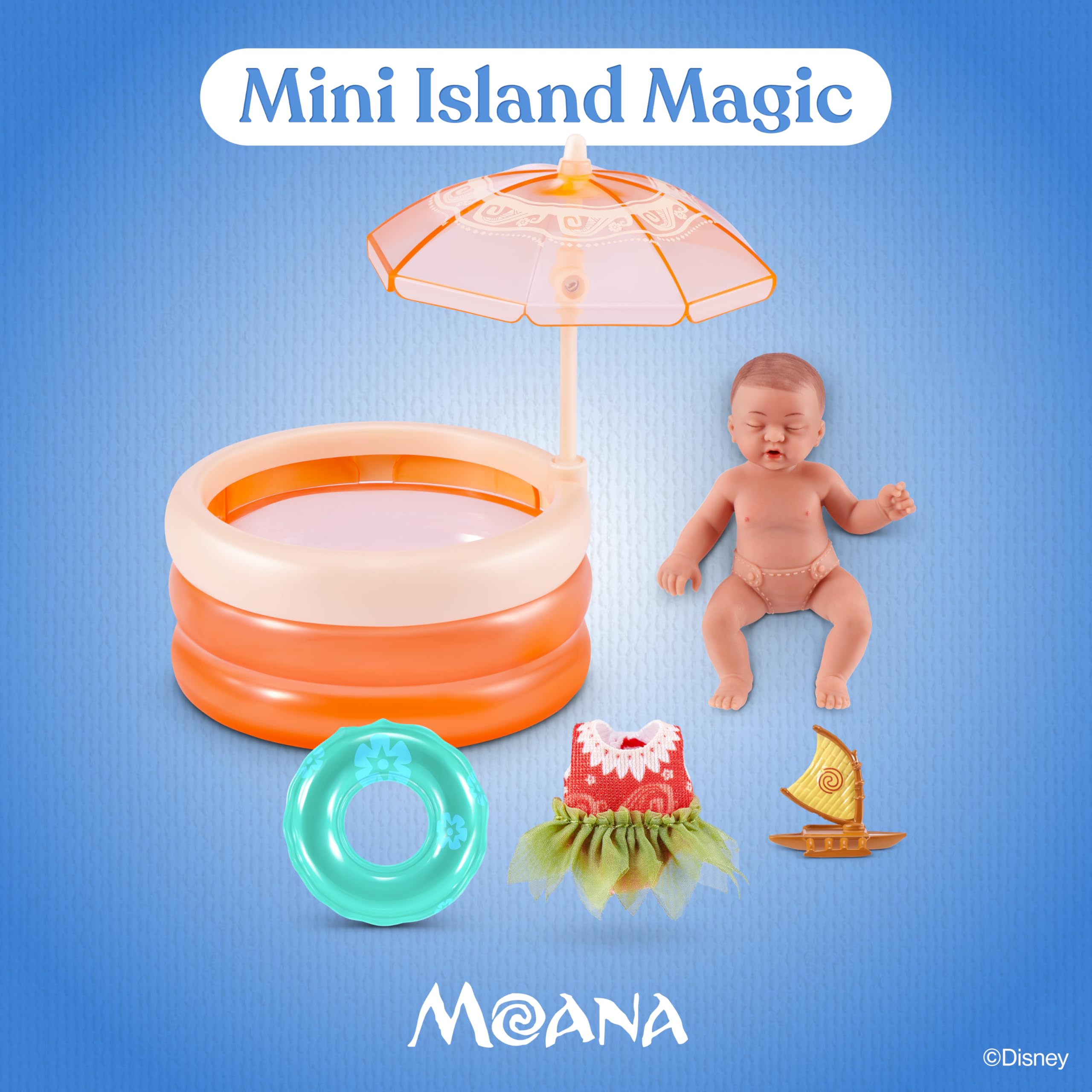ZURU MY MINI Moana-themed micro playset piece demonstrating themed storytelling
