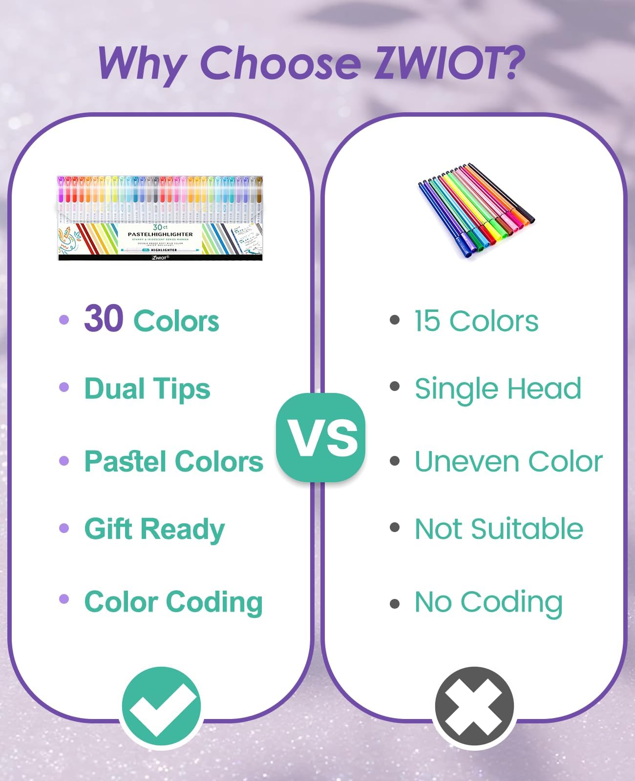 ZWIOT ink stroke on notebook page showing smooth quick-dry no-bleed performance benefit