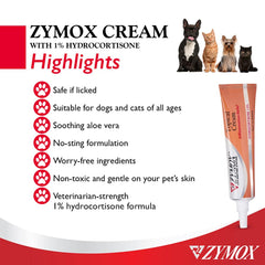 Zymox applied to a dog paw demonstrating soothing relief