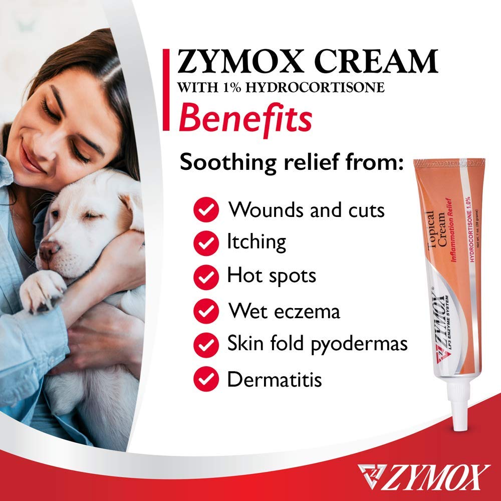 Zymox cream texture close‑up showing smooth no‑sting consistency